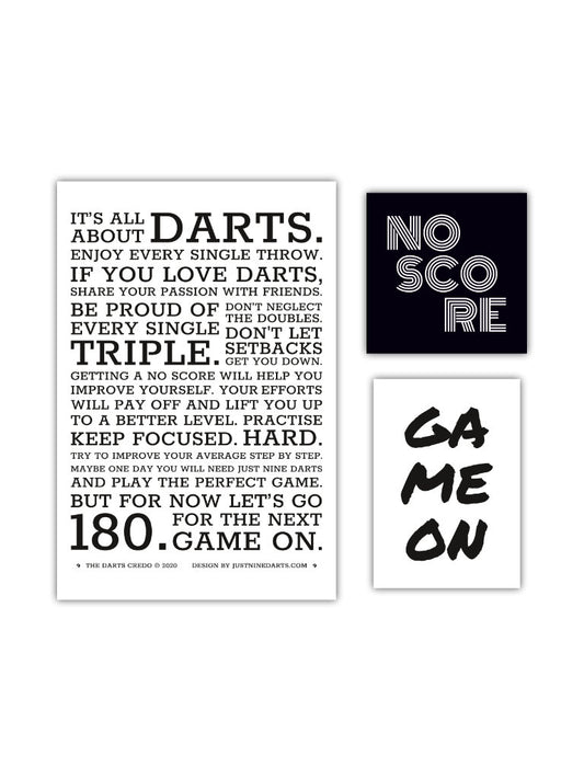 Darts Poster Bundle 3er Set Collection PASSION