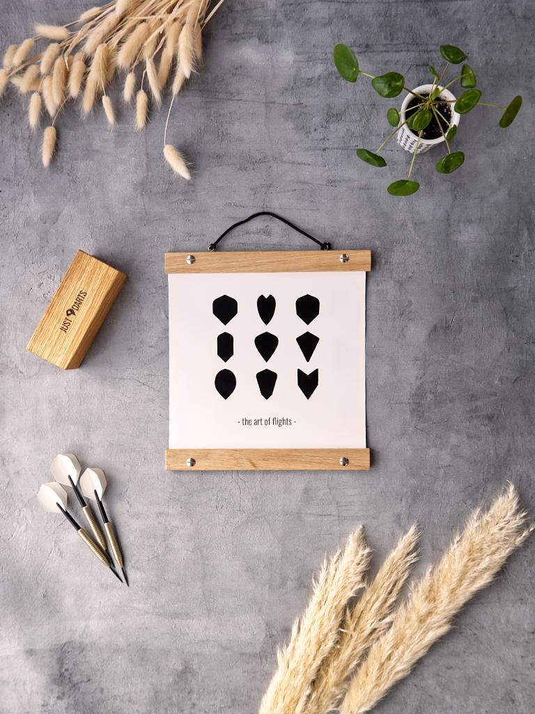 Dart Poster The art of flights Just Nine Darts Moodbild1