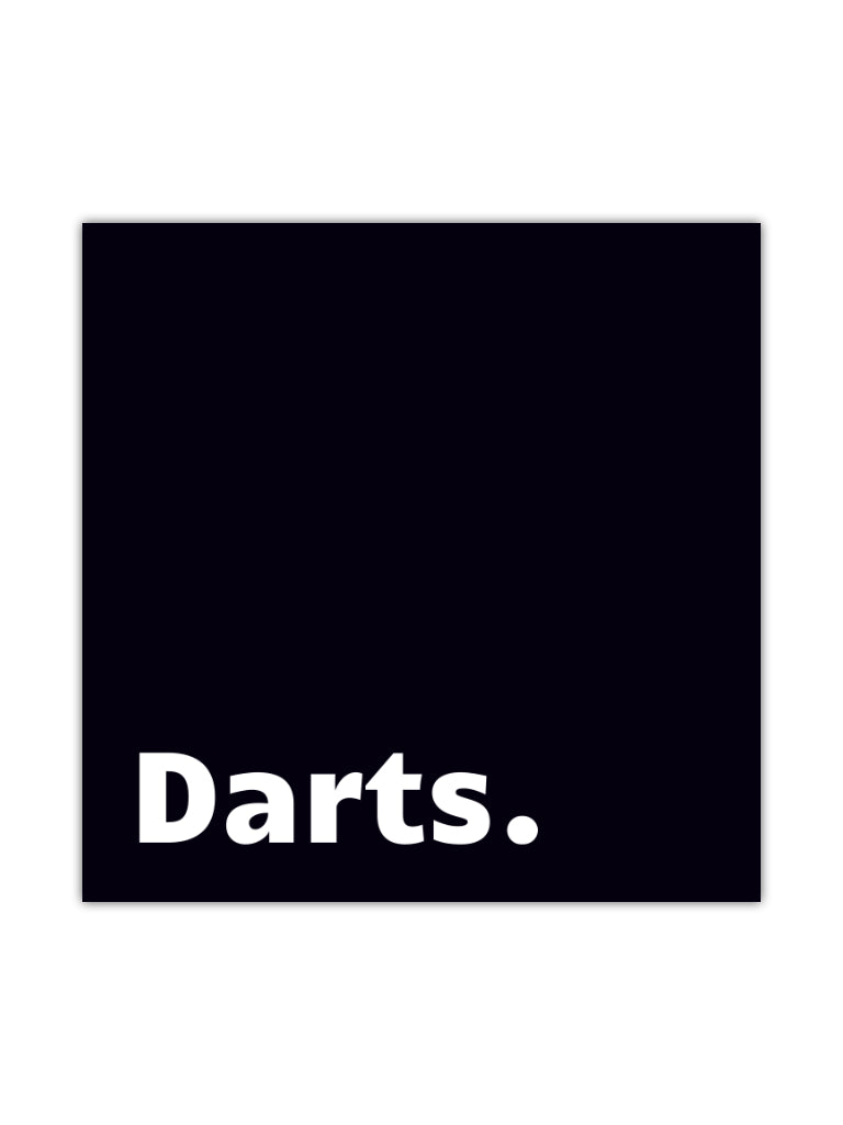 Dart Poster Black Darts Just Nine Darts Quadratisch