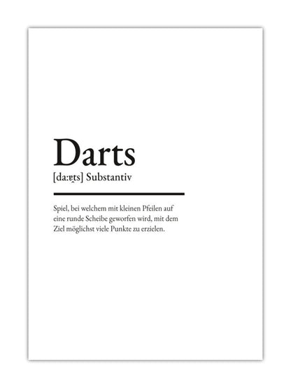 Dart Poster Darts Definition Just Nine Darts 21 x 30 cm