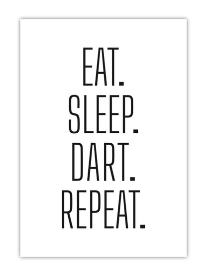 Dart Poster Eat Sleep Dart Repeat Just Nine Darts