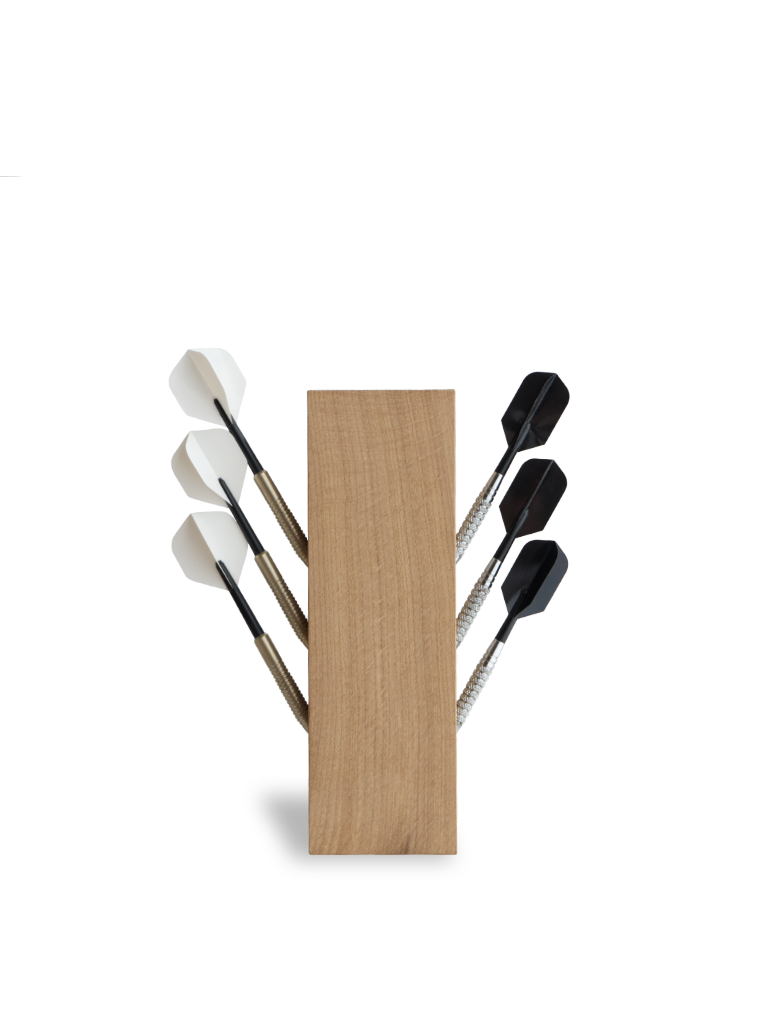 Dartpfeilehalter vertikal Eiche Natur 6 Pfeile Just Nine Darts