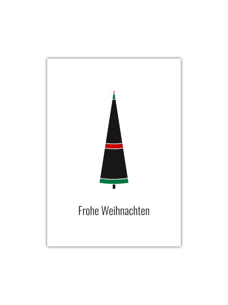 Dart Geschenkkarte "Frohe Weihnachten" Just Nine Darts Vorderseite